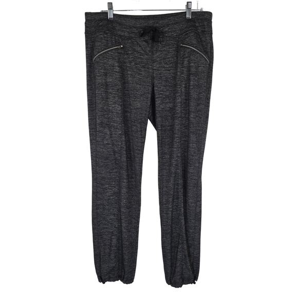 Athleta Heathered Gray Pocket Athletic Athleisure Women's Jogger Pants Lg - Picture 1 of 4